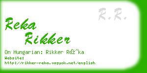 reka rikker business card